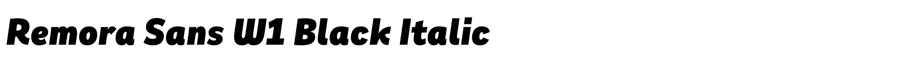 Remora Sans W1 Black Italic